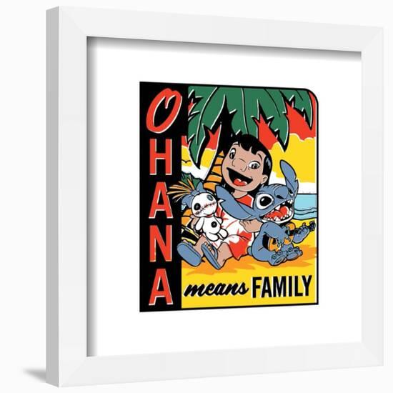 Gallery Pops Lilo & Stitch - Ohana Means Family Wall Art-Trends International-Framed Gallery Pops