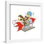 Gallery Pops Looney Tunes - Classic Wile E. Coyote Rocket Wall Art-Trends International-Framed Gallery Pops