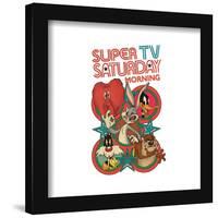 Gallery Pops Looney Tunes - Saturday Morning Cartoons Text Logo Wall Art-Trends International-Framed Gallery Pops