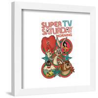 Gallery Pops Looney Tunes - Saturday Morning Cartoons Text Logo Wall Art-Trends International-Framed Gallery Pops