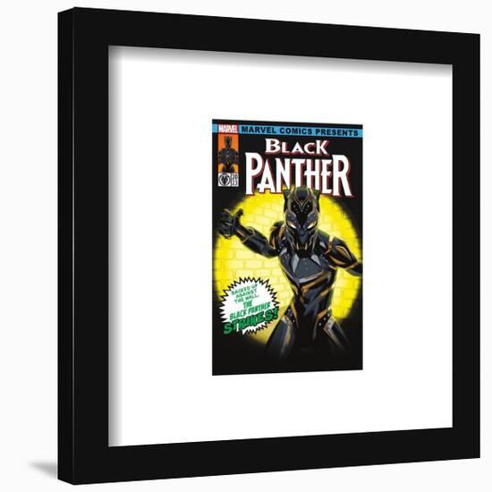 Gallery Pops Marvel Black Panther - Strikes Comic Cover  Wall Art-Trends International-Framed Gallery Pops