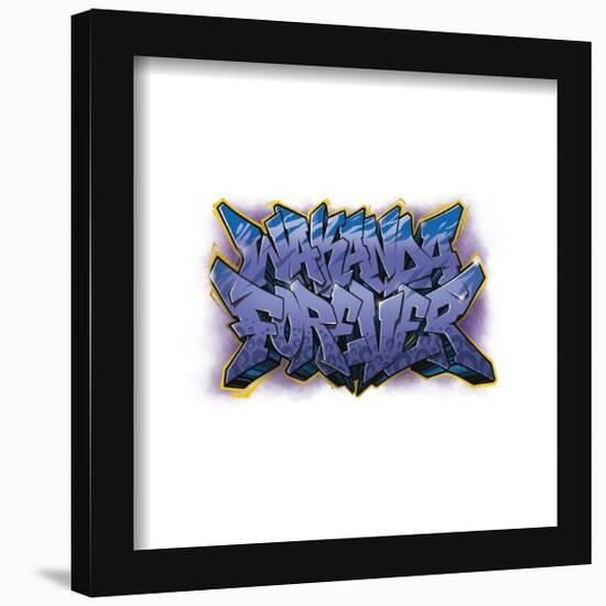 Gallery Pops Marvel Black Panther - Wakanda Forever Graffiti Wall Art-Trends International-Framed Gallery Pops