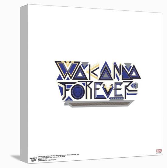 Gallery Pops Marvel Black Panther: Wakanda Forever - Wakanda Forever Text Wall Art-Trends International-Stretched Canvas
