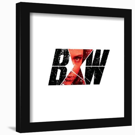 Gallery Pops Marvel Black Widow - Hourglass Text Icon Wall Art-Trends International-Framed Gallery Pops