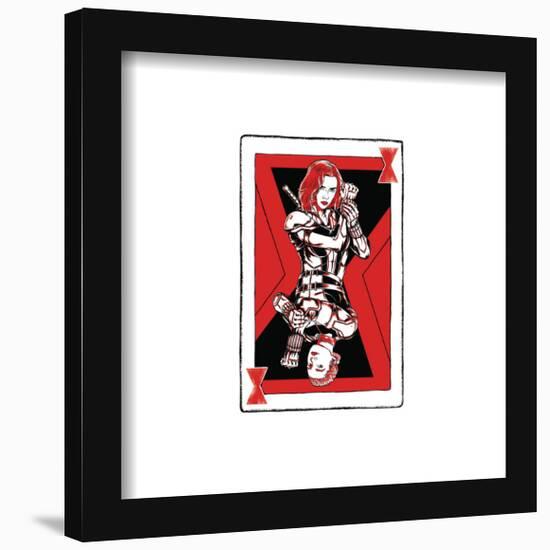 Gallery Pops Marvel Black Widow - Playing Card Wall Art-Trends International-Framed Gallery Pops