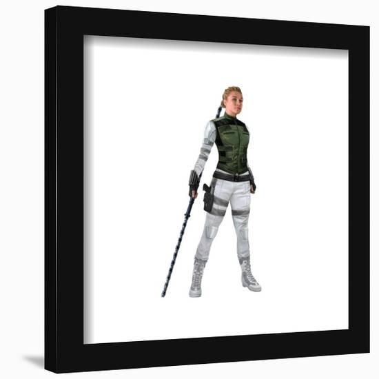 Gallery Pops Marvel Black Widow - Yelena Crimson Widow Long Bo Staff Wall Art-Trends International-Framed Gallery Pops