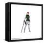 Gallery Pops Marvel Black Widow - Yelena Crimson Widow Long Bo Staff Wall Art-Trends International-Framed Stretched Canvas