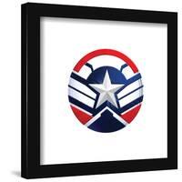 Gallery Pops Marvel Comics Avengers - Captain America Icon (Sam Wilson) Wall Art-Trends International-Framed Gallery Pops