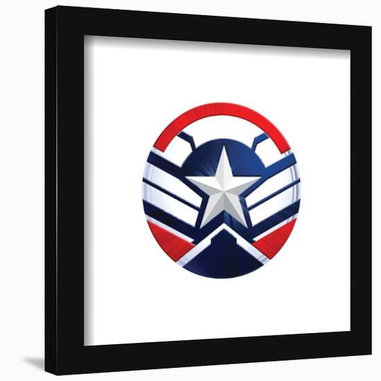 Gallery Pops Marvel Comics Avengers - Captain America Icon (Sam Wilson) Wall Art-Trends International-Framed Gallery Pops