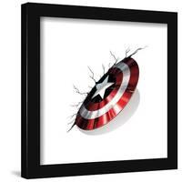 Gallery Pops Marvel Comics Avengers - Captain America Shield Wall Break Wall Art-Trends International-Framed Gallery Pops