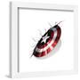 Gallery Pops Marvel Comics Avengers - Captain America Shield Wall Break Wall Art-Trends International-Framed Gallery Pops