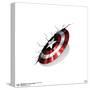 Gallery Pops Marvel Comics Avengers - Captain America Shield Wall Break Wall Art-Trends International-Stretched Canvas