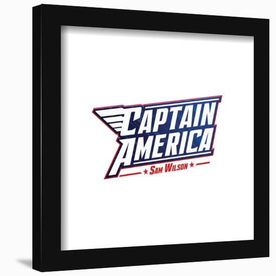 Gallery Pops Marvel Comics Avengers - Captain America Text (Sam Wilson) Wall Art-Trends International-Framed Gallery Pops