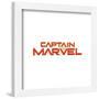 Gallery Pops Marvel Comics Avengers - Captain Marvel Text Wall Art-Trends International-Framed Gallery Pops