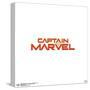 Gallery Pops Marvel Comics Avengers - Captain Marvel Text Wall Art-Trends International-Stretched Canvas