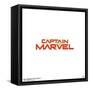 Gallery Pops Marvel Comics Avengers - Captain Marvel Text Wall Art-Trends International-Framed Stretched Canvas