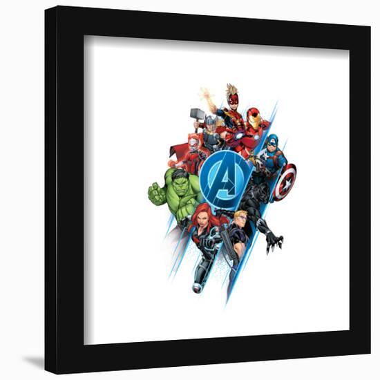 Gallery Pops Marvel Comics Avengers - Group Badge Wall Art-Trends International-Framed Gallery Pops