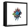Gallery Pops Marvel Comics Avengers - Group Badge Wall Art-Trends International-Framed Stretched Canvas