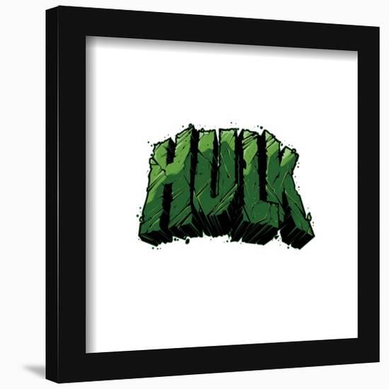 Gallery Pops Marvel Comics Avengers - Hulk Text Wall Art-Trends International-Framed Gallery Pops