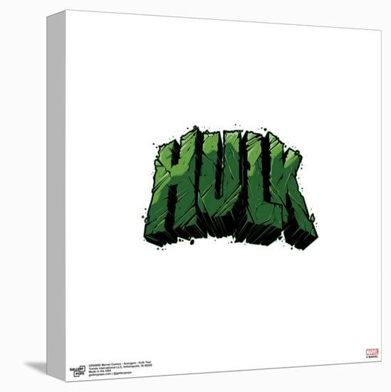 Gallery Pops Marvel Comics Avengers - Hulk Text Wall Art-Trends International-Stretched Canvas