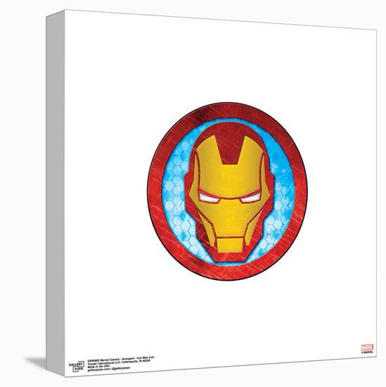 Gallery Pops Marvel Comics Avengers - Iron Man Icon Wall Art-Trends International-Stretched Canvas