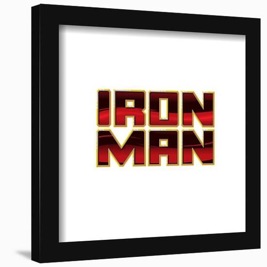 Gallery Pops Marvel Comics Avengers - Iron Man Text Wall Art-Trends International-Framed Gallery Pops