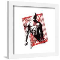 Gallery Pops Marvel Comics Daredevil - Geometric Devil Ink Sketch Wall Art-Trends International-Framed Gallery Pops