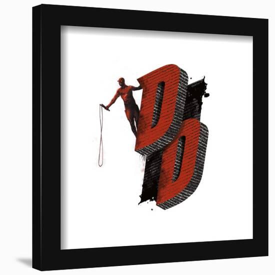 Gallery Pops Marvel Comics Daredevil - Hell's Kitchen DD Bricks Graphic Wall Art-Trends International-Framed Gallery Pops