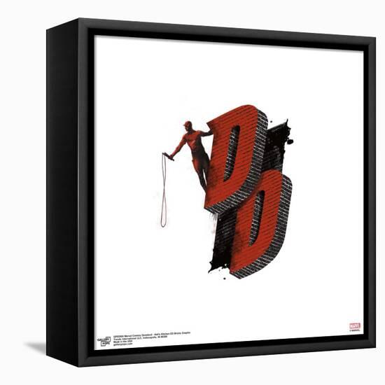 Gallery Pops Marvel Comics Daredevil - Hell's Kitchen DD Bricks Graphic Wall Art-Trends International-Framed Stretched Canvas