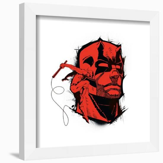 Gallery Pops Marvel Comics Daredevil - Red Devil Badge Wall Art-Trends International-Framed Gallery Pops