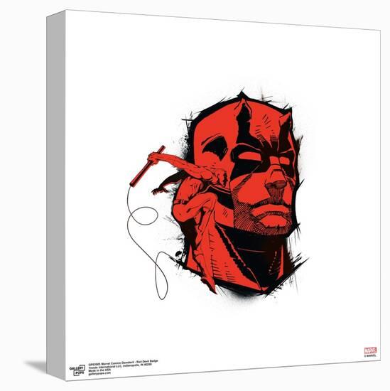 Gallery Pops Marvel Comics Daredevil - Red Devil Badge Wall Art-Trends International-Stretched Canvas