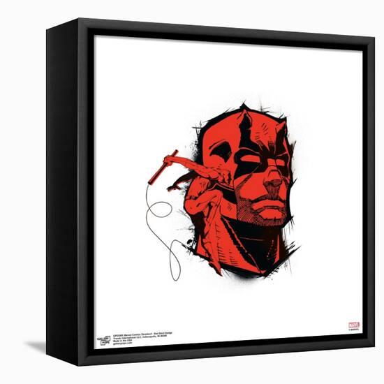 Gallery Pops Marvel Comics Daredevil - Red Devil Badge Wall Art-Trends International-Framed Stretched Canvas