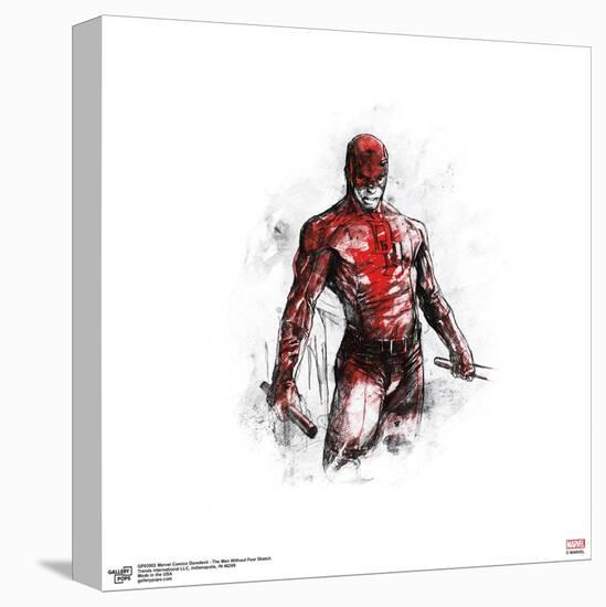 Gallery Pops Marvel Comics Daredevil - The Man Without Fear Sketch Wall Art-Trends International-Stretched Canvas