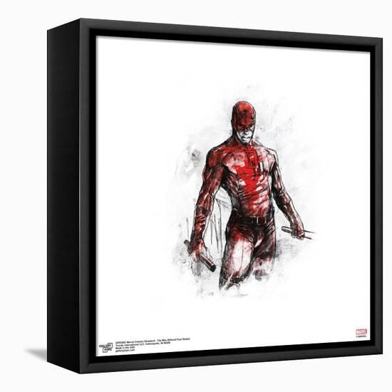 Gallery Pops Marvel Comics Daredevil - The Man Without Fear Sketch Wall Art-Trends International-Framed Stretched Canvas
