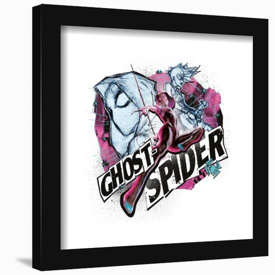 Gallery Pops Marvel Comics Spider-Man - Gallery Badge Ghost-Spider Wall Art-Trends International-Framed Gallery Pops