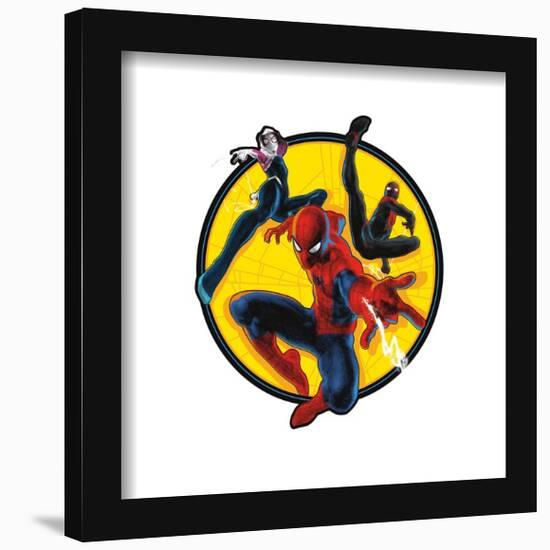 Gallery Pops Marvel Comics Spider-Man - Gallery Edition Badge Group Wall Art-Trends International-Framed Gallery Pops