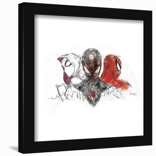 Gallery Pops Marvel Comics Spider-Man - Gallery Edition Heroes Sketch Wall Art-Trends International-Framed Gallery Pops