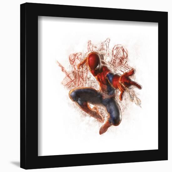 Gallery Pops Marvel Comics Spider-Man - Sketch Burst Spider-Man Wall Art-Trends International-Framed Gallery Pops