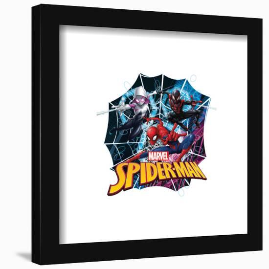 Gallery Pops Marvel Comics Spider-Man - Web Slinger Badge Wall Art-Trends International-Framed Gallery Pops