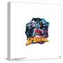 Gallery Pops Marvel Comics Spider-Man - Web Slinger Badge Wall Art-Trends International-Stretched Canvas