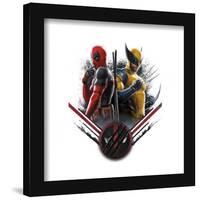 Gallery Pops Marvel Deadpool & Wolverine - Wolverine Deadpool Pose Wall Art-Trends International-Framed Gallery Pops