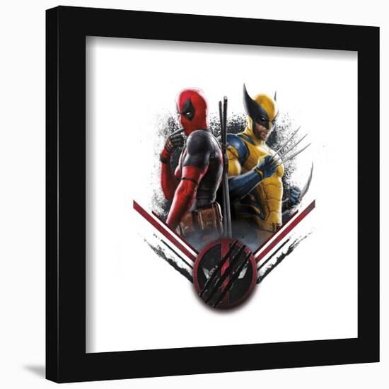 Gallery Pops Marvel Deadpool & Wolverine - Wolverine Deadpool Pose Wall Art-Trends International-Framed Gallery Pops