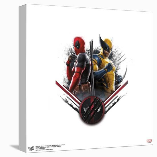 Gallery Pops Marvel Deadpool & Wolverine - Wolverine Deadpool Pose Wall Art-Trends International-Stretched Canvas