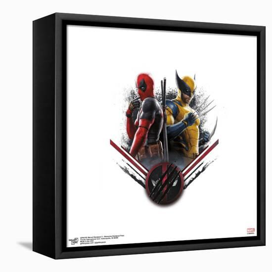 Gallery Pops Marvel Deadpool & Wolverine - Wolverine Deadpool Pose Wall Art-Trends International-Framed Stretched Canvas