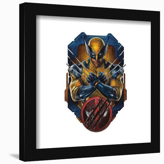 Gallery Pops Marvel Deadpool & Wolverine - Wolverine Medallion Wall Art-Trends International-Framed Gallery Pops