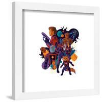 Gallery Pops Marvel Guardians of the Galaxy Vol 3 - Guardians Illustrated Wall Art-Trends International-Framed Gallery Pops