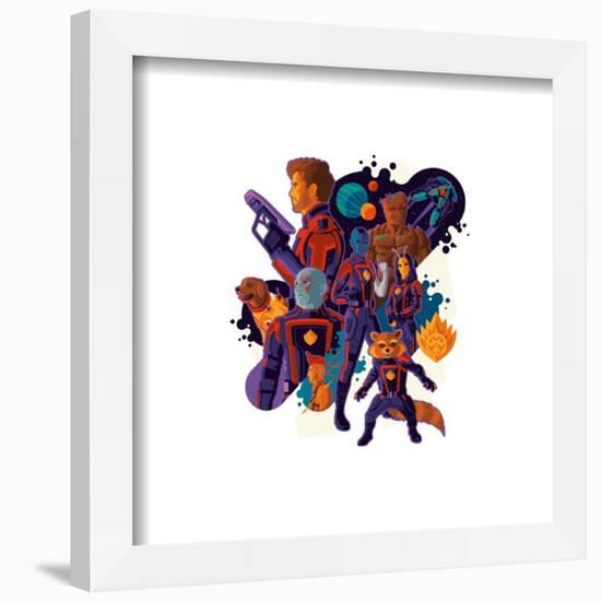 Gallery Pops Marvel Guardians of the Galaxy Vol 3 - Guardians Illustrated Wall Art-Trends International-Framed Gallery Pops