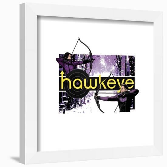 Gallery Pops Marvel Hawkeye - Kate Bishop and Hawkeye Graphic Wall Art-Trends International-Framed Gallery Pops