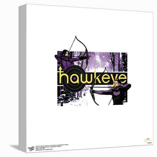 Gallery Pops Marvel Hawkeye - Kate Bishop and Hawkeye Graphic Wall Art-Trends International-Stretched Canvas