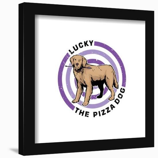 Gallery Pops Marvel Hawkeye - Lucky The Pizza Dog Bullseye Wall Art-Trends International-Framed Gallery Pops